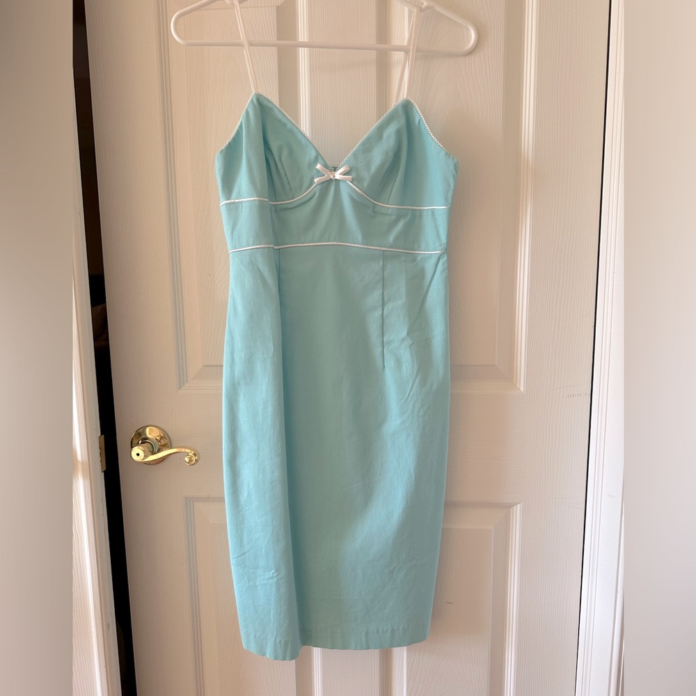 Turquoise/Sky blue dress, size 2